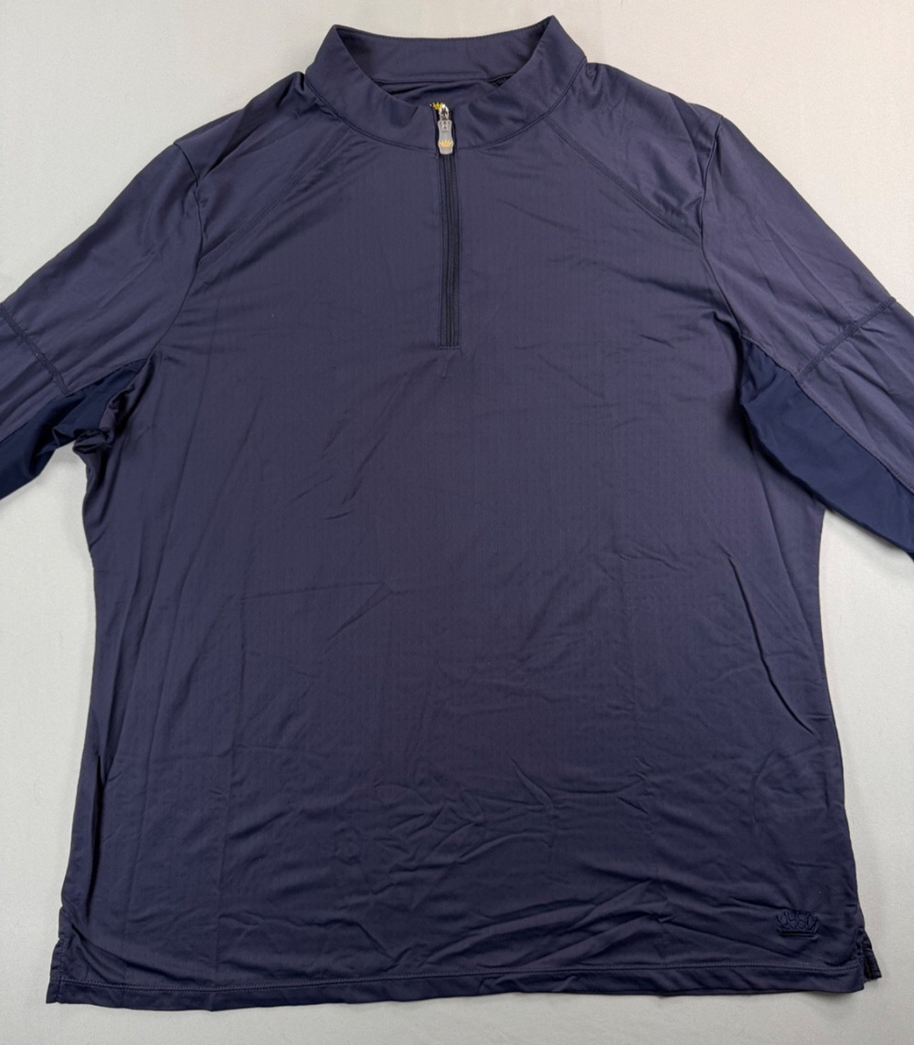 Kastel Long Sleeve Sunshirt with UV Protection in Navy Blue (Women's Size XL)